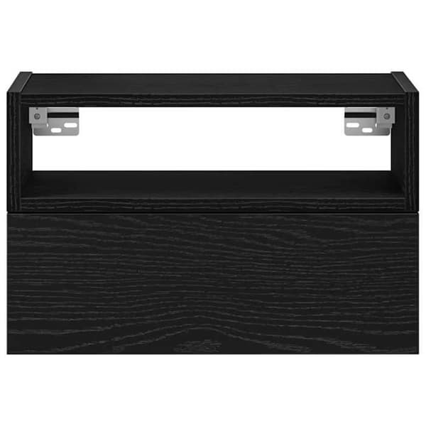 Maison Exclusive - Musta seinäyöpöytä 45x26x28,5 cm