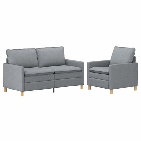 Maison Exclusive - Sæt af 2 sofaer Lys grå Stof