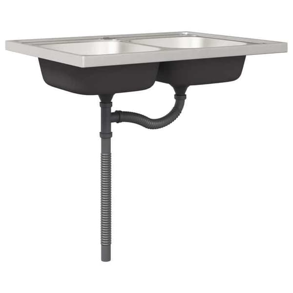 Maison Exclusive - Underskåp Porto 2 delar Grå 80 x 46 x 81,5 cm