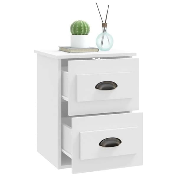 Maison Exclusive - Väggmonterade sängbord 2 st vit 41,5x36x53 cm Vit