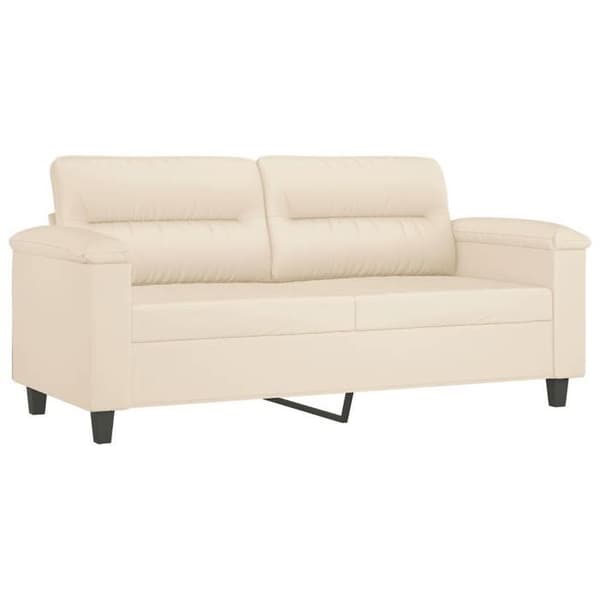 Maison Exclusive - Sæt af 3 sofaer med puder Beige Mikrofiber stof