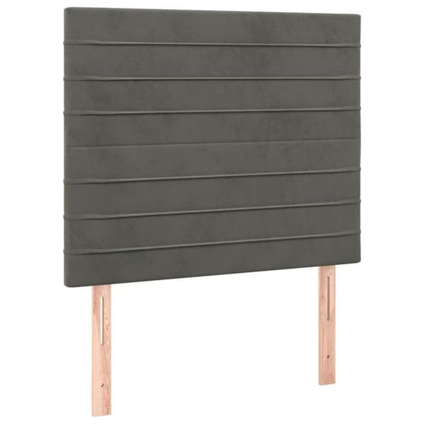 Maison Exclusive - Tummanharmaa pääty 90x5x118/128 cm Sametti Mörkgrå