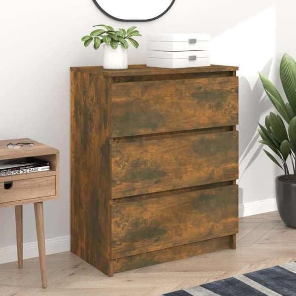 Maison Exclusive - Buffet Røget Eg 60x35x76 cm Ingeniørtræ