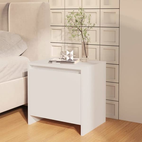 Maison Exclusive - Sängbord vit 45x34x44,5 cm ingenjörsträ Vit