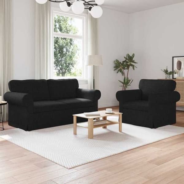 Maison Exclusive - 2 kpl sohvasetti musta kangas