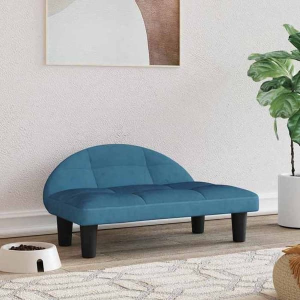 Maison Exclusive - Sininen koiranpeti 70x52x30 cm samettia Blå