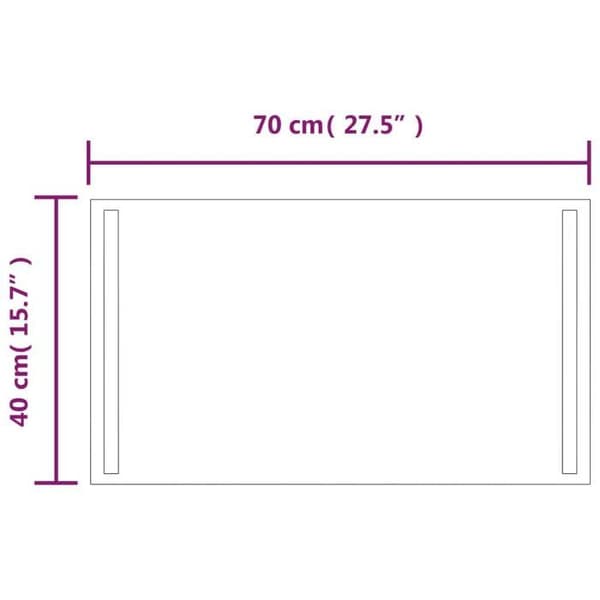 Maison Exclusive - LED-kylpyhuonepeili 40x70 cm