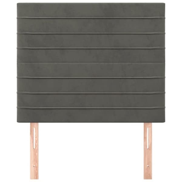 Maison Exclusive - Tummanharmaa pääty 90x5x118/128 cm Sametti Mörkgrå