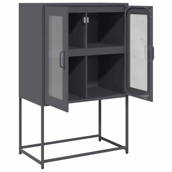 Maison Exclusive - Buffé hög antracit 68x39x107 cm stål
