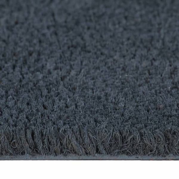 Dörrmatta - Tuftad - Kokosfiber - 80 x 100 cm - Mörkgrå mörkgrå