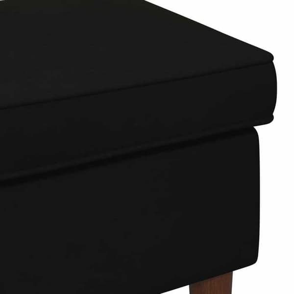 Maison Exclusive - Puff Sort 55 x 35 x 41 cm Velour