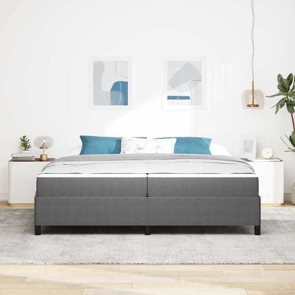 Maison Exclusive - Sengestel med madras Lys grå 200 x 200 cm stof
