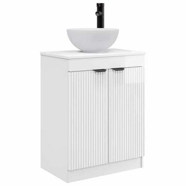 Maison Exclusive - Badmöbel med glänsande vit handfat