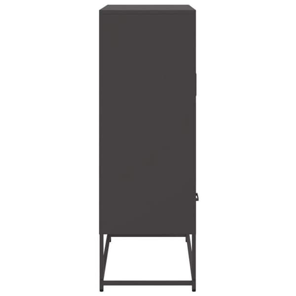 Buffet høj - EKSKLUSIV HUS - Eksklusiv Hus - Sort - Holdbart stål - 68x39x111,5 cm Svart