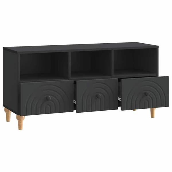 Maison Exclusive - TV-møbel 102 x 34,5 x 50 cm Sort Ingeniørtræ