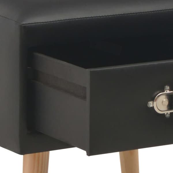 Maison Exclusive - Natbord Sort 40x35x40 cm Simillæder Matte svart
