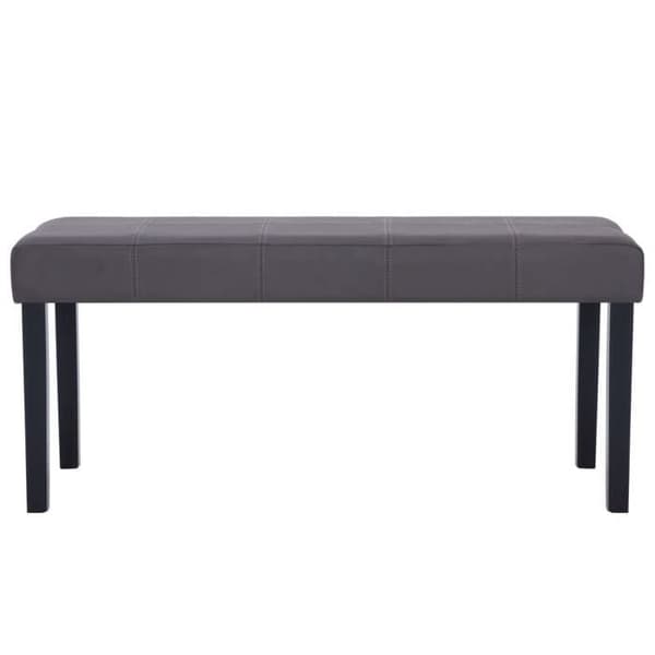 Maison Exclusive - 281309 Bænk 106 cm Grå Kunstlæder grå