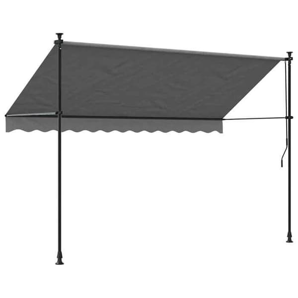 Maison Exclusive - Fällbart tak i antracit 300x150 m tyg och stål