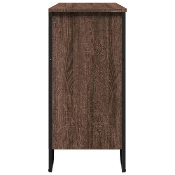 Maison Exclusive - Buffet i brunt egetræ 101x35,5x74,5 cm i ingeniørtræ