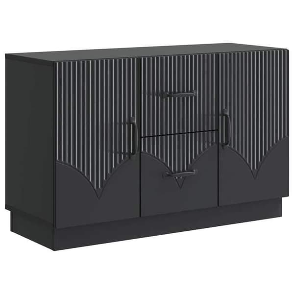 Buffet - EKSKLUSIVT HUS - 89 x 34,5 x 57 cm - Sort - Ingeniørtræ - Døre og skuffe Svart