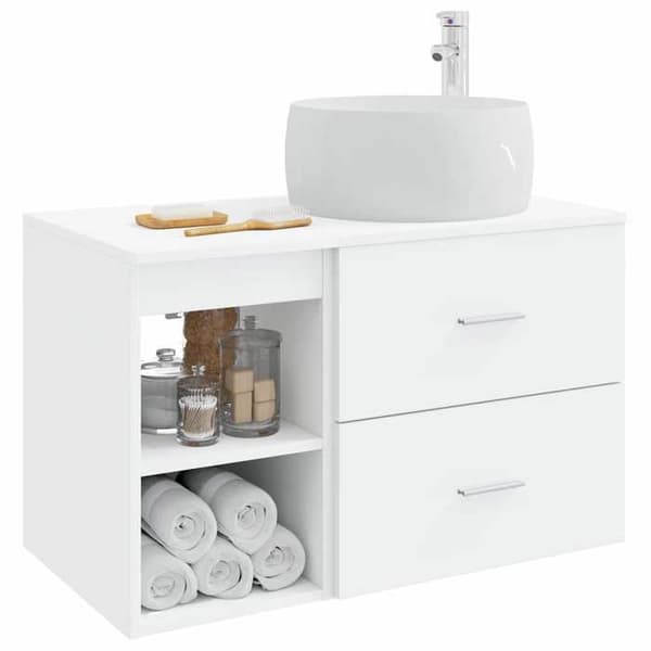 Maison Exclusive - Badmöbelset 2 delar Vit