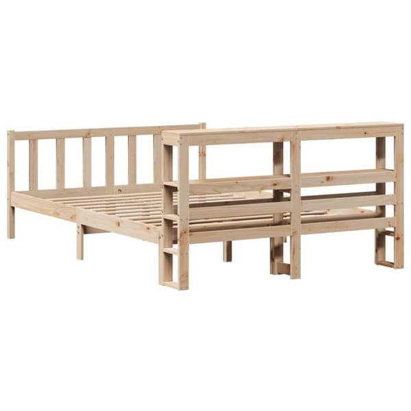 Maison Exclusive - Vuodekehys ilman patjaa 140x200 cm massiivipuuta Ej specificerat