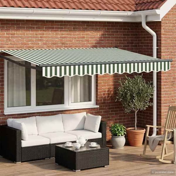 Maison Exclusive - Manuaalinen vetäytyvä myymälä LED-valoilla 3 x 2,5 m Ej specificerat