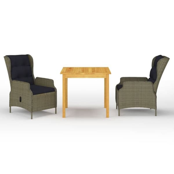 Maison Exclusive - Have spisebordssæt 3 stk Brun brun