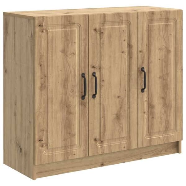 Maison Exclusive - Buffet i håndlavet egetræ 89 x 34,5 x 77 cm Ingeniørtræ