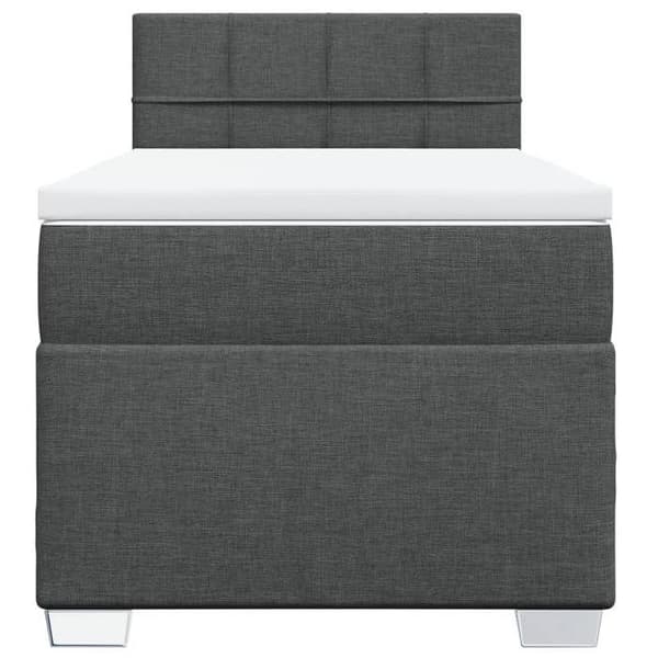 Maison Exclusive - Sänkyperä ja tummanharmaa patja 90x190 cm Kangas