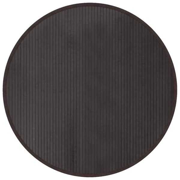 Maison Exclusive - Mörkbrun rund matta 100 cm bambu