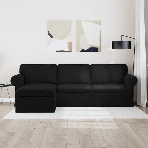 Maison Exclusive - Sort Sofa 245 x 138 x 80 cm stof