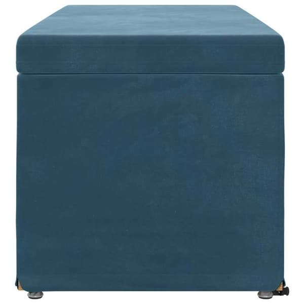 Taburet - EKSKLUSIV HUS - 101x41x40 cm - Blå - Velour - Komposittræ Blå
