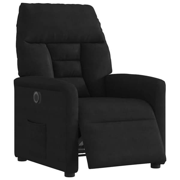 Maison Exclusive - Elektrisk lænestol i sort mikrofiber