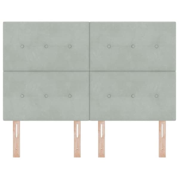 Maison Exclusive - Hovedgærde Lys grå 144 cm Velour