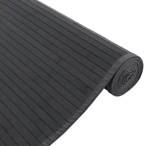 Maison Exclusive - Rektangulär svart matta 80x400 cm bambu
