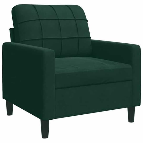 Maison Exclusive - Sæt af 3 sofaer med puder Mørkegrøn Velour