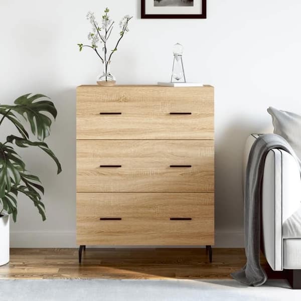 Maison Exclusive - Buffé ek sonoma 69,5x34x90 cm ingenjörsträ