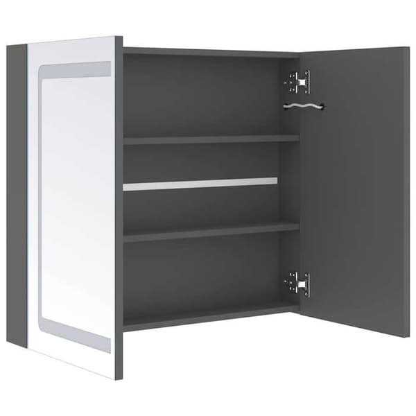 Maison Exclusive - LED-peilikaappi harmaa 80x12x68 cm