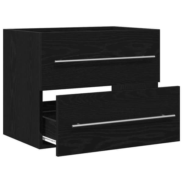 Maison Exclusive - Badeværelses underskab i sort eg 60x38,5x48 cm