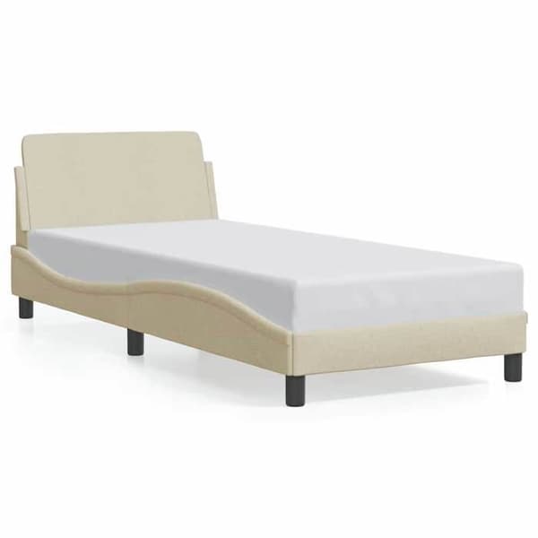 Sängram - EXKLUSIV HEM - Dover - Kräm - 80x200 cm - Tyg & ribbor Grädde