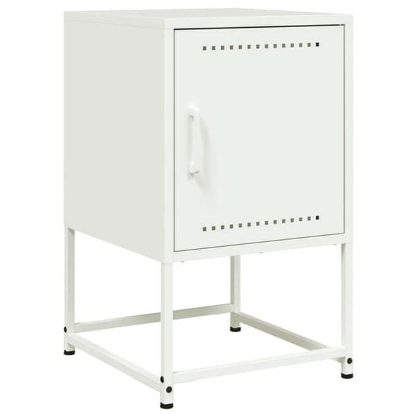 Maison Exclusive - Sängbord 2 st vit 36x39x60,5 cm stål