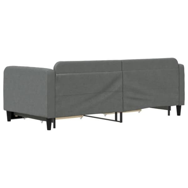 Päivävuode - EXCLUSIVE-KOTI - 90 x 190 cm - 2-in-1 vuode - 2 laatikkoa - Harmaa kangas