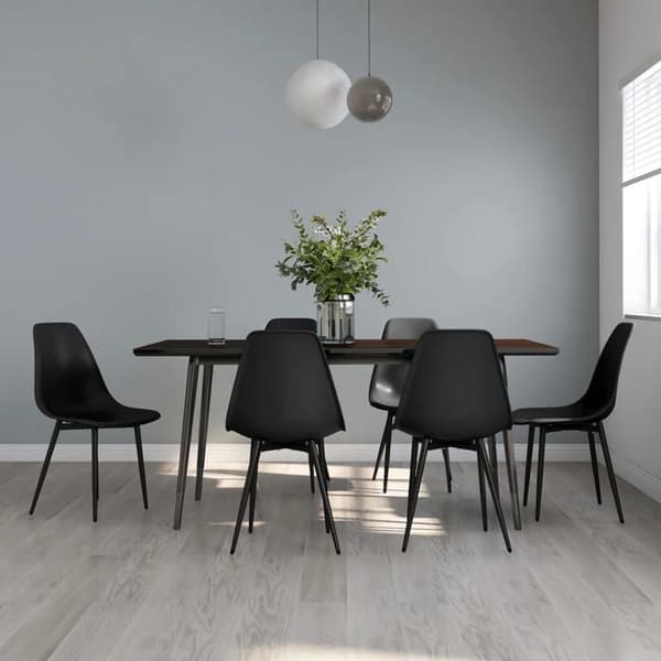 Maison Exclusive - Spisestole sæt af 6 sort PP