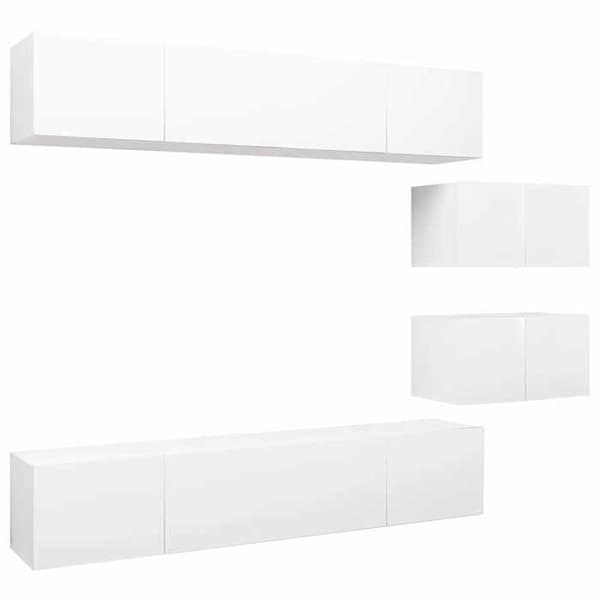 Maison Exclusive - TV-møbel sæt 6 stk Hvid Ingeniørtræ