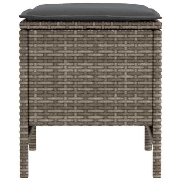 Maison Exclusive - 2 st Pouf för Trädgård i PE Rotsin Grå och Mörkgrå