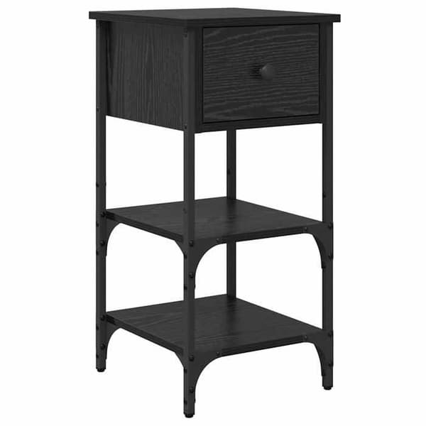 Maison Exclusive - Natbord 2 stk Sort eg 33,5 x 36 x 70 cm