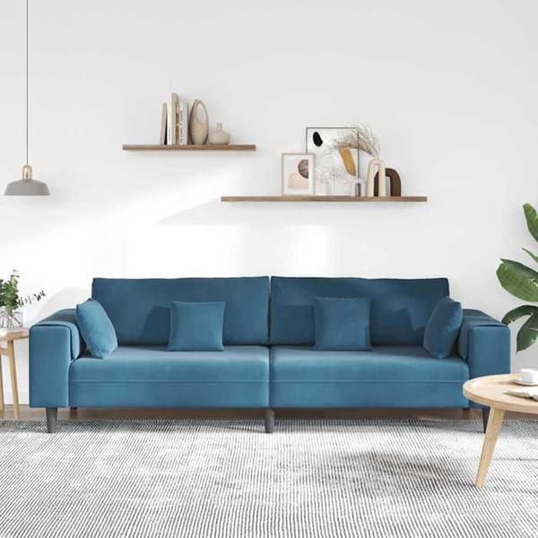 Maison Exclusive - Sininen Sohva 250 x 77 x 76 cm Sametti Blå