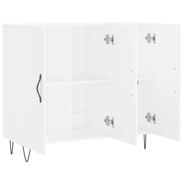 Maison Exclusive - Buffé vit 90x34x80 cm ingenjörsträ