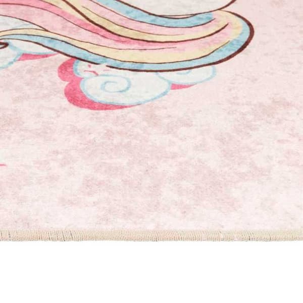 Maison Exclusive - Børnetæppe rosa 160x230 cm enhjørning vaskbart rosa